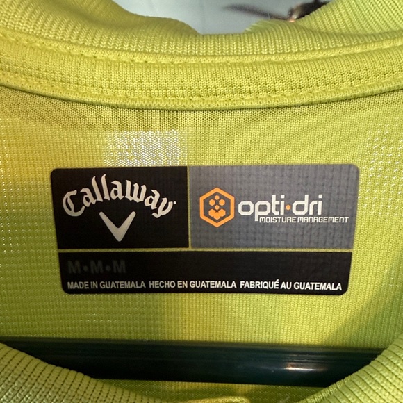 Callaway Men’s Lime Green Performance Polo - Picture 2 of 5